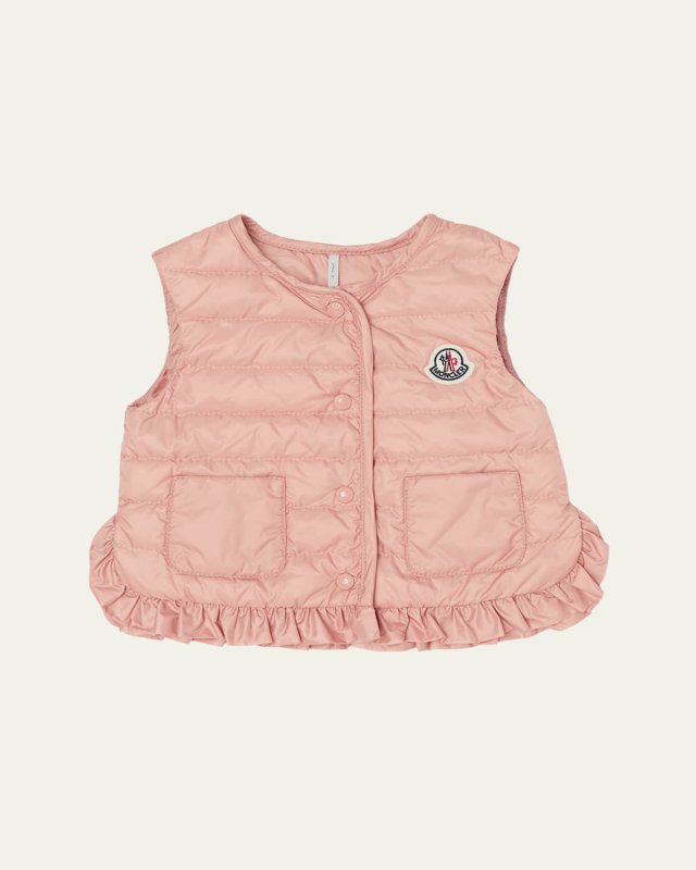 Girl's Portia Ruffle Vest, Size 6M-